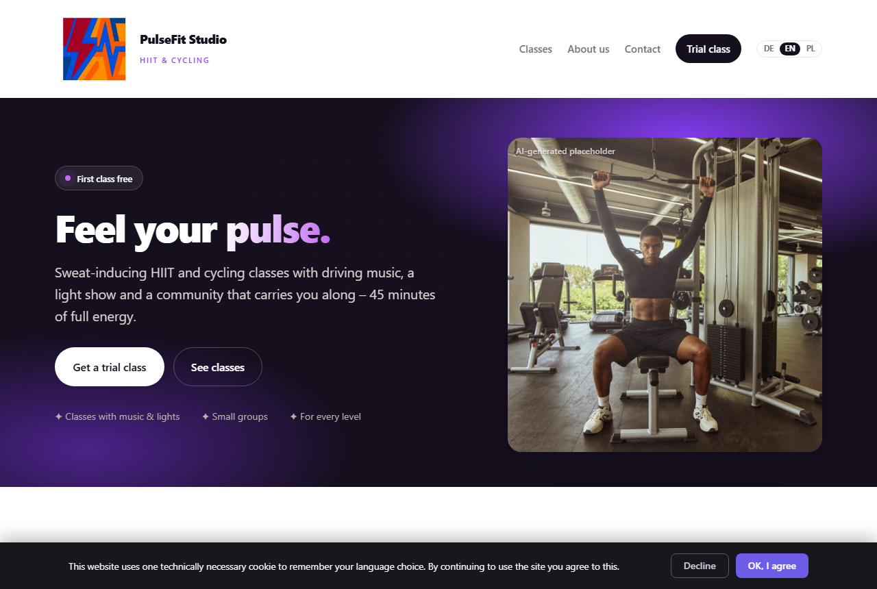 Fitness Studio · Classes